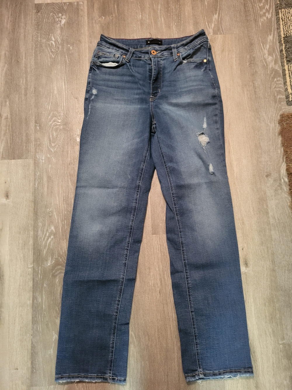 Maurices Edgely High Rise Relaxed Straight Denim Jeans 8